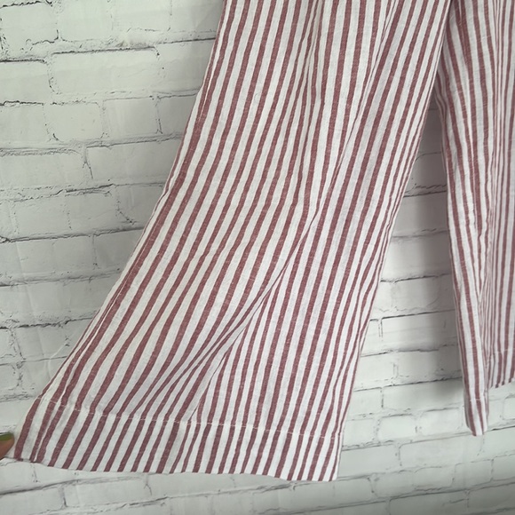 BeachlunchLounge collection linen blend striped capris size medium - Picture 4 of 11